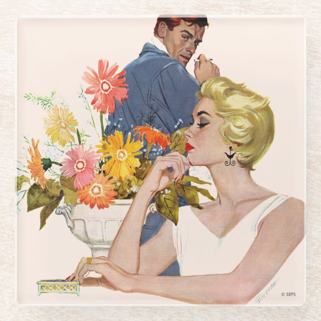 Anniversary Quarrel Glass Coaster (Front)