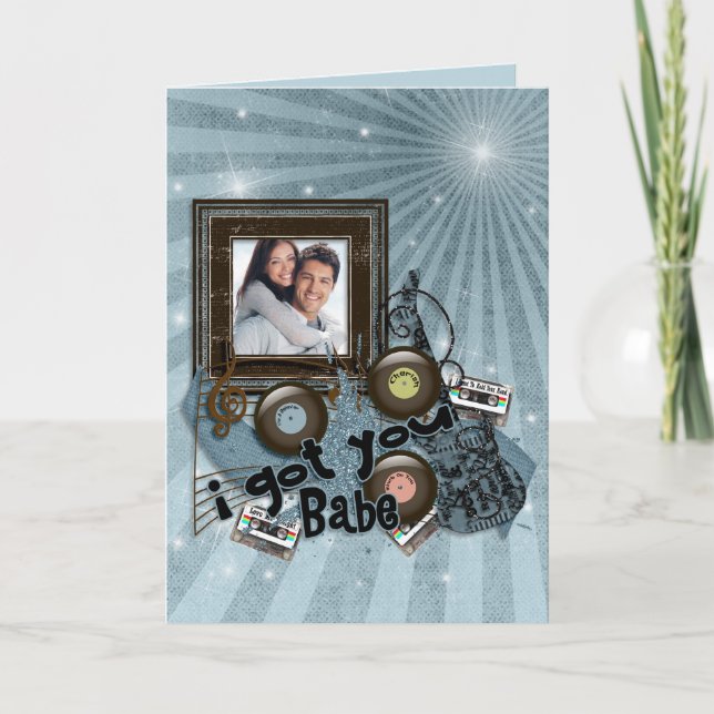 anniversary rock 'n roll Photo Card (Front)