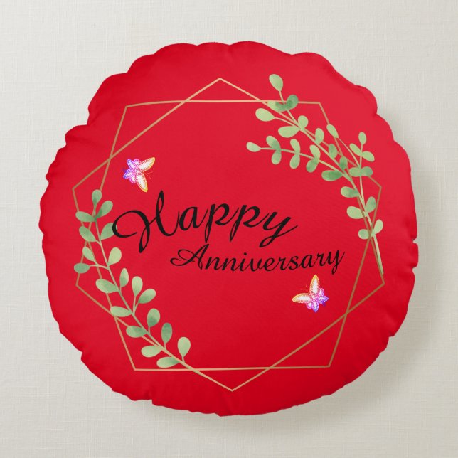 Anniversary  round cushion (Front)