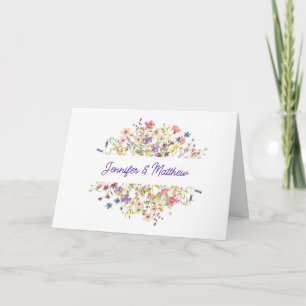 Anniversary Surrounded by Delicate Wildflowers Card
