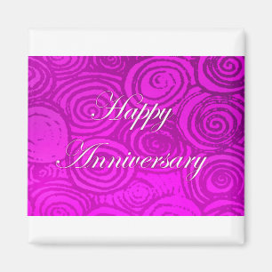 Anniversary Swirls Pink Magnet