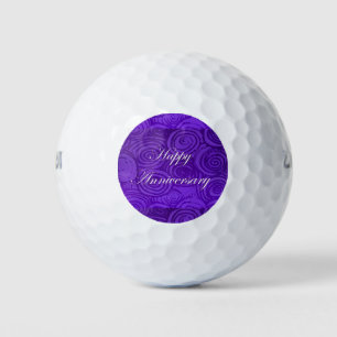 Anniversary Swirls Purple Golf Balls