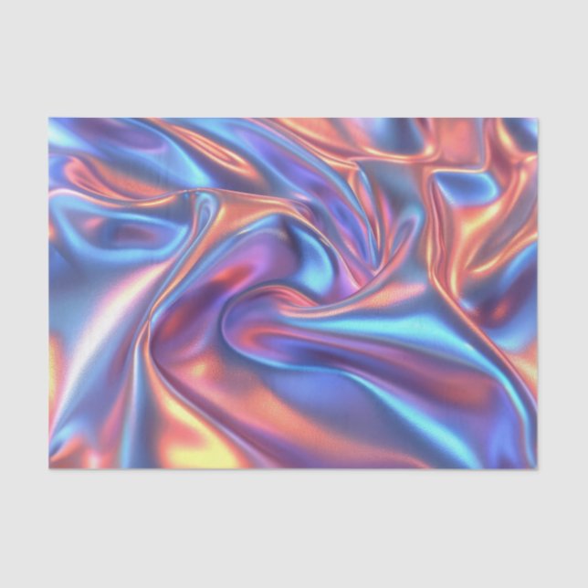 Anniversary Wedding Birthday Iridescent Fabric Tissue Paper (Front)