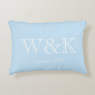 Anniversary wedding couple monogram initial accent decorative cushion