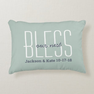 Anniversary Wedding Date Bless Our Nest Custom Decorative Cushion