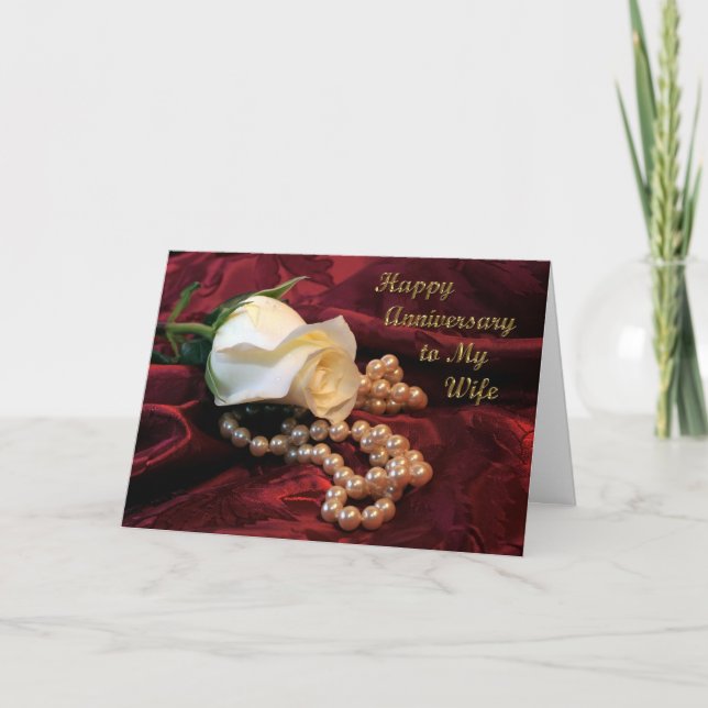Anniversary Wife Rose Card (Front)