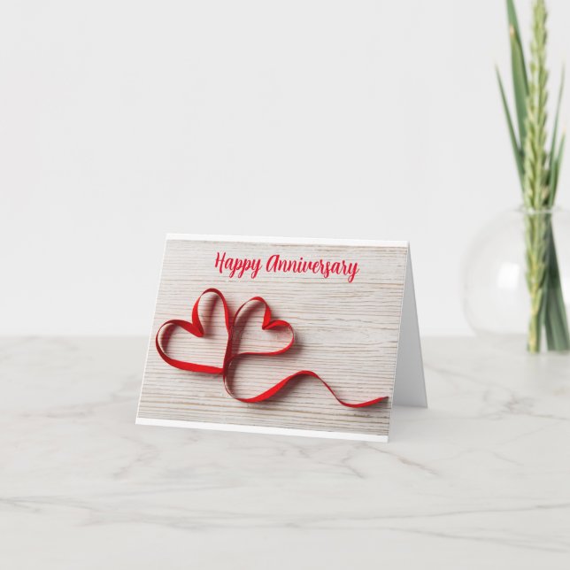 "ANNIVERSARY WISH "FILLED WITH LOVE" CARD (Front)