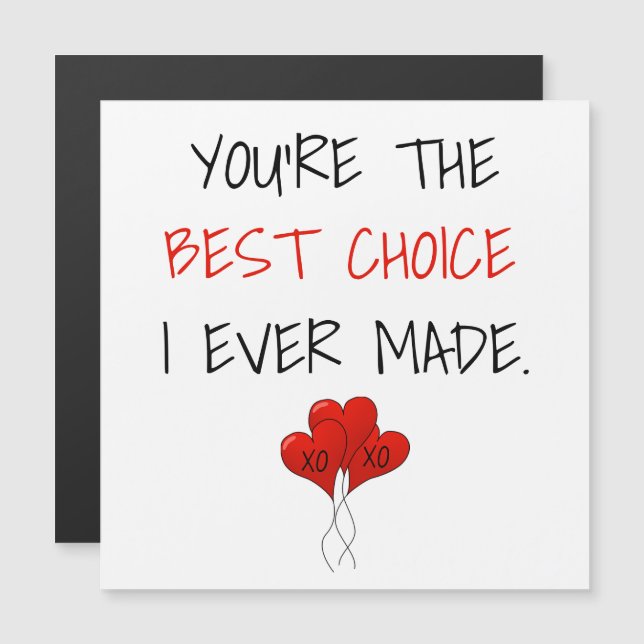 Anniversary You're the Best Choice Heart Card (Front/Back)