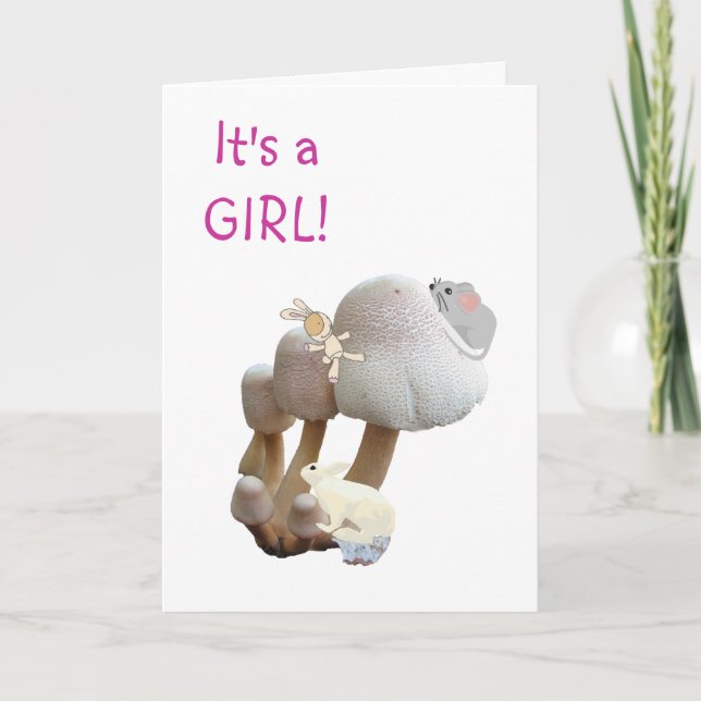 Announcement Baby Girl Mushroom Toy Playground (Front)