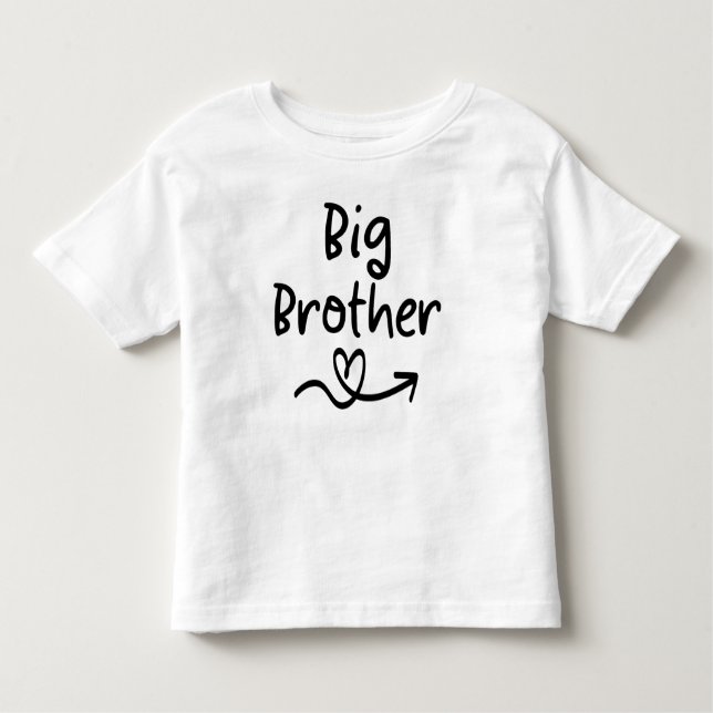 Announcement Big Brother | Matching Sibling Family Toddler T-Shirt (Front)