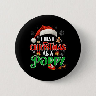Announcement First Christmas As A Poppy Matching F 6 Cm Round Badge