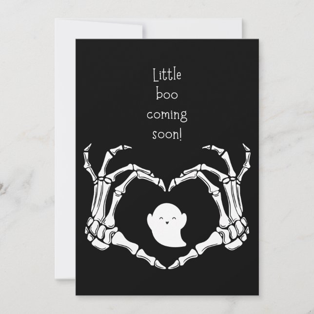 Announcement Funny Pregnancy Little boo coming (Front)