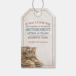Announcement of retirement with old boots V1.0 Gift Tags