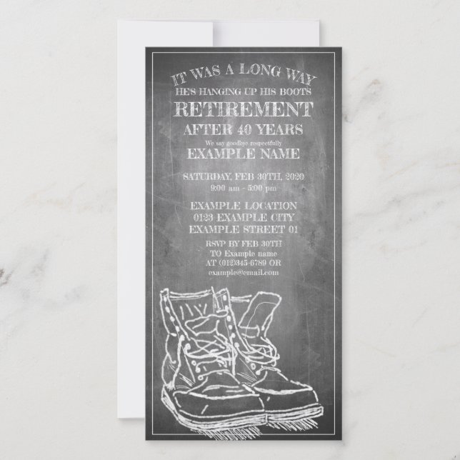 Announcement of retirement with old boots V3.0 (Front)