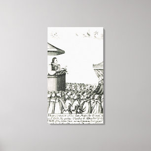 Announcement of the Birth of Charles I's Son Canvas Print