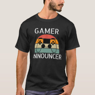 Announcer Gamer Vintage Retro Video Game Sunset T-Shirt