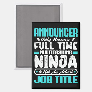 Announcer Job Title Profession Skills Funny Worker Magnet