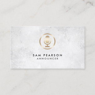 Announcer Microphone Icon Business Card