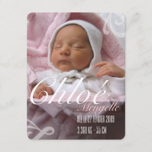 Announcing Birth - Girl Announcement