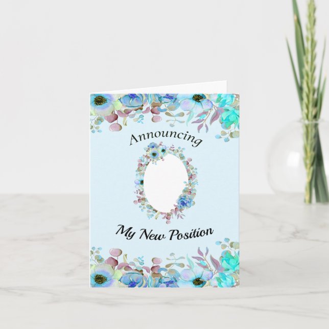 Announcing New Position Add your own Photo Card (Front)