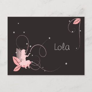 Announcing the birth of the Arabesque star pink fa Postcard