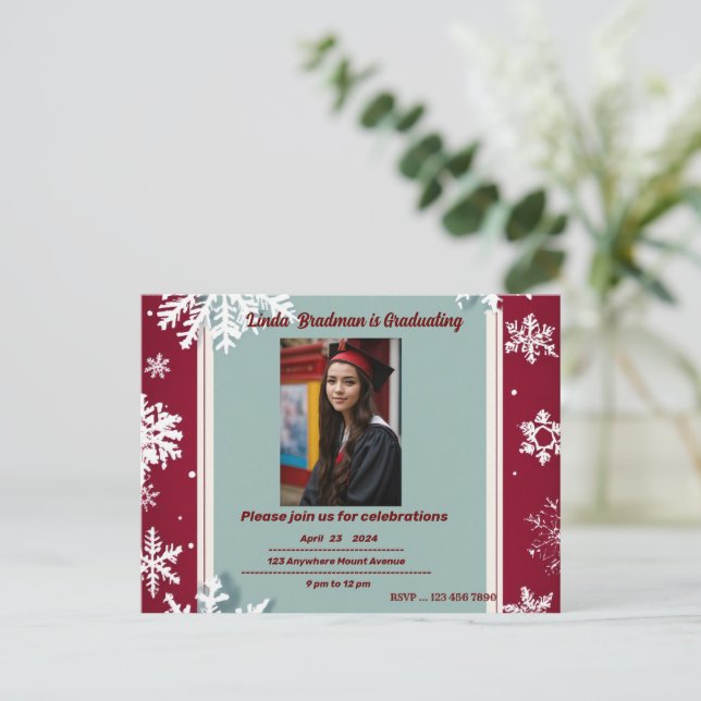 Announcing Triumph Graduation  Announcement Postcard (Standing Front)