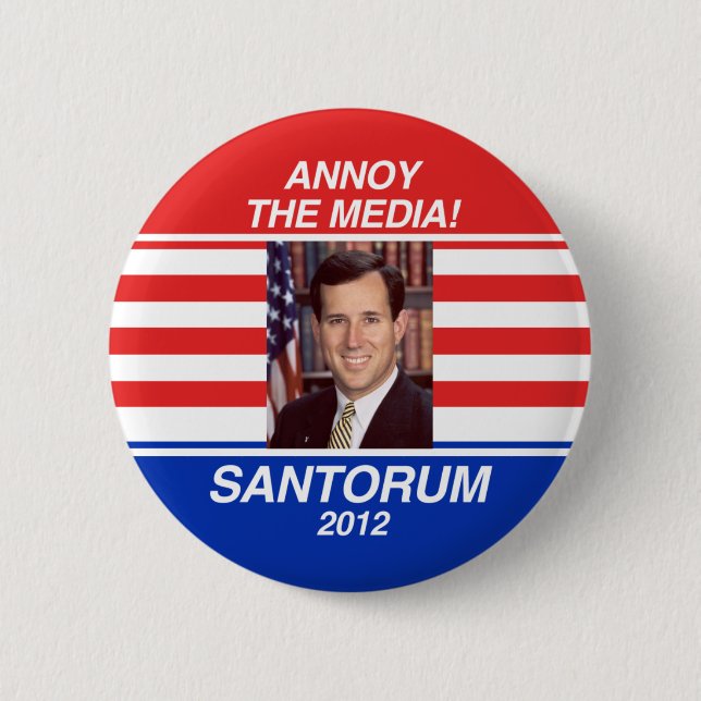 Annoy the media 6 cm round badge (Front)