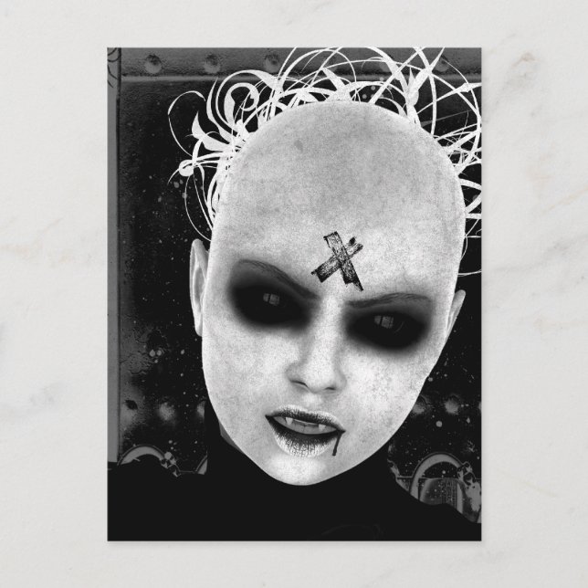 Annoyance Gothic Vampire Art Postcard (Front)