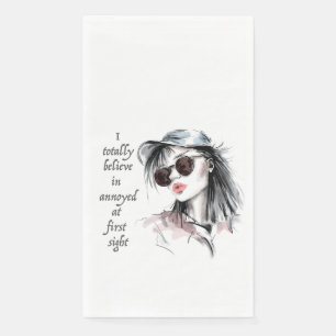 Annoyed at first sight napkin