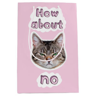 Annoyed Cat Medium Gift Bag