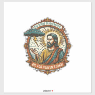 Annoyed Jesus Dark Rain Cloud Lightning Weather Hu