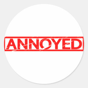 Annoyed Stamp Classic Round Sticker