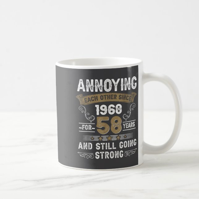 Annoying Each Other Since 1968 Married Couples Hus Coffee Mug (Right)