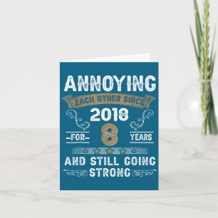 Annoying Each Other Since 2018 Couple Wedding Anni Thank You Card