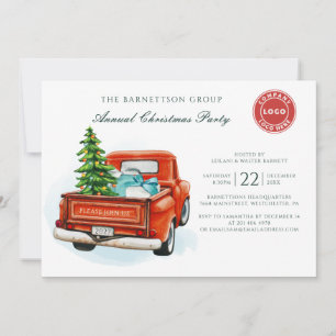 Annual Business Logo Christmas Holiday Party Invitation