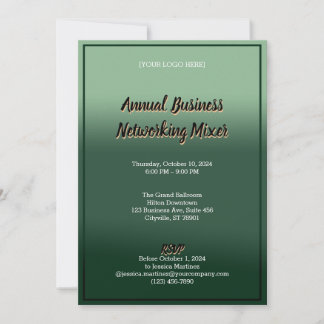 Annual Business Networking Mixer Invitation Card