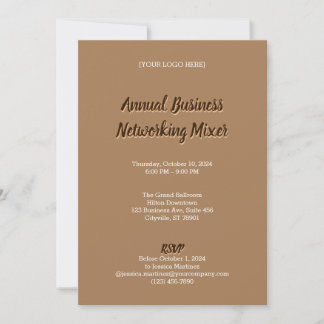 Annual Business Networking Mixer Invitation Card