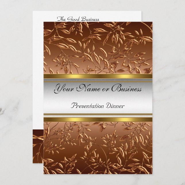 Annual Business Presentation  Dinner Invitation (Front/Back)