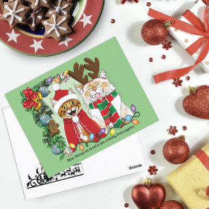 Annual Cat Christmas Photo Postcard