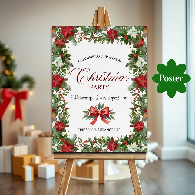 Annual Corporate Employees Christmas Party Welcome Poster (Creator Uploaded)