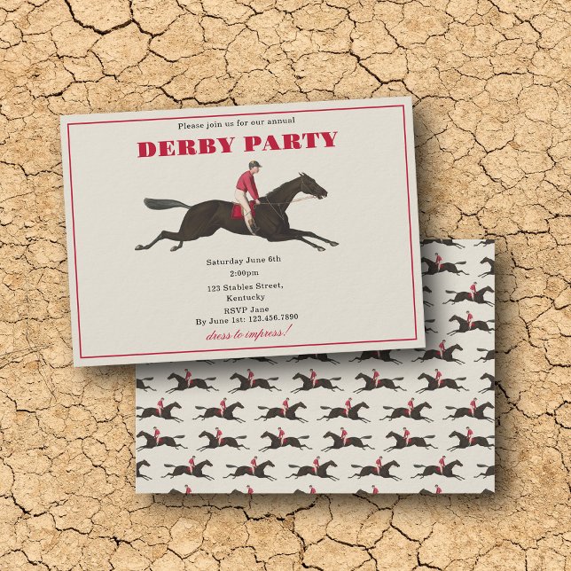 Annual Derby Party Race Horse Equestrian Racing Invitation (Annual Derby Party Race Horse Equestrian Racing Invitation)