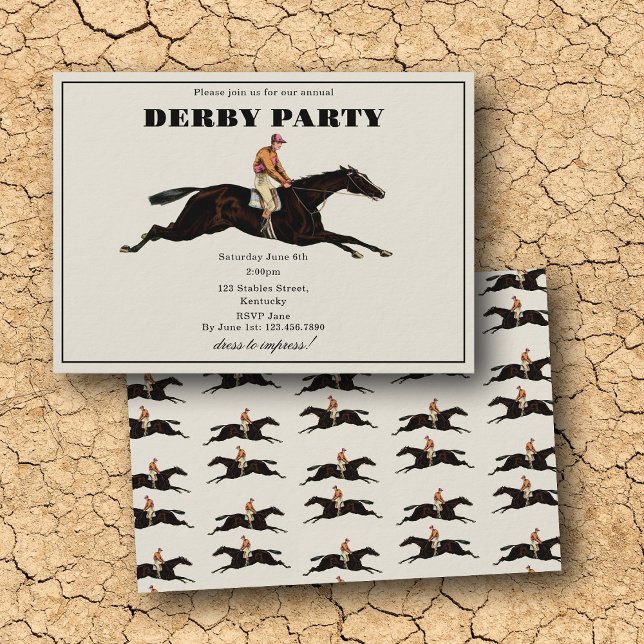 Annual Derby Party Race Horse Equestrian Racing Invitation (Annual Derby Party Race Horse Equestrian Racing Invitation)