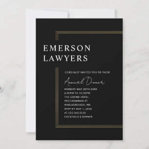 Annual Dinner Invitation Black Gold