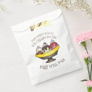 Annual Event Ice Cream Social Banana Split Sundae Favour Bags