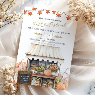 Annual Fall Festival Pumpkin Autumn Invitation