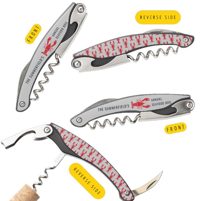 Annual Family Lobster Boil Custom Summer Party Corkscrew (Annual Family Lobster Boil Custom Summer Party Waiter's Corkscrew)