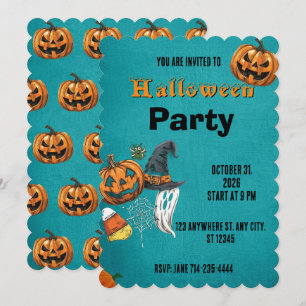 Annual Family Pumpkin Carving Party Halloween  Invitation