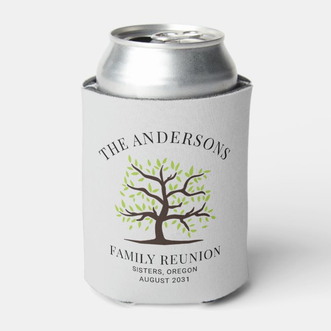 Annual Family Reunion Genealogy Tree Custom Can Cooler (Can Front)