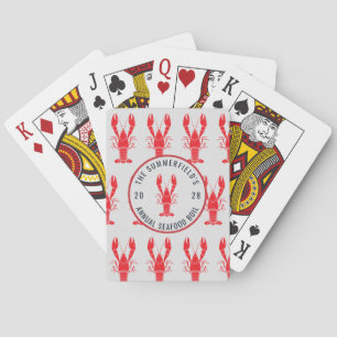 Annual Family Summer Crab Boil Custom Games Playing Cards