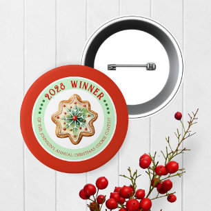Annual Holiday Cookie Contest Winner Prize Button